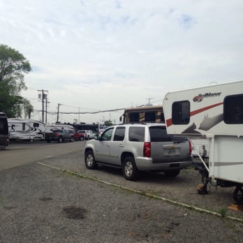 Liberty Harbor RV - The statue is way in the back/ middle. - RV Parks Near Me - Jersey City, New Jersey