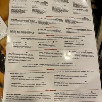 Senor Tequila's - Menu (June 2023) - Mexican Near Me - Germantown, Maryland