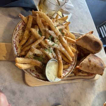 Field’s Italian - Chicken parm sandwich w/ truffle fries - Italian Near Me - Ocean Springs, Mississippi