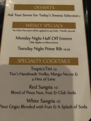 Menu photo 2 Tropics Grille Wilton Manors, FL Menu photo 2 Tropics Grille Wilton Manors, FL
