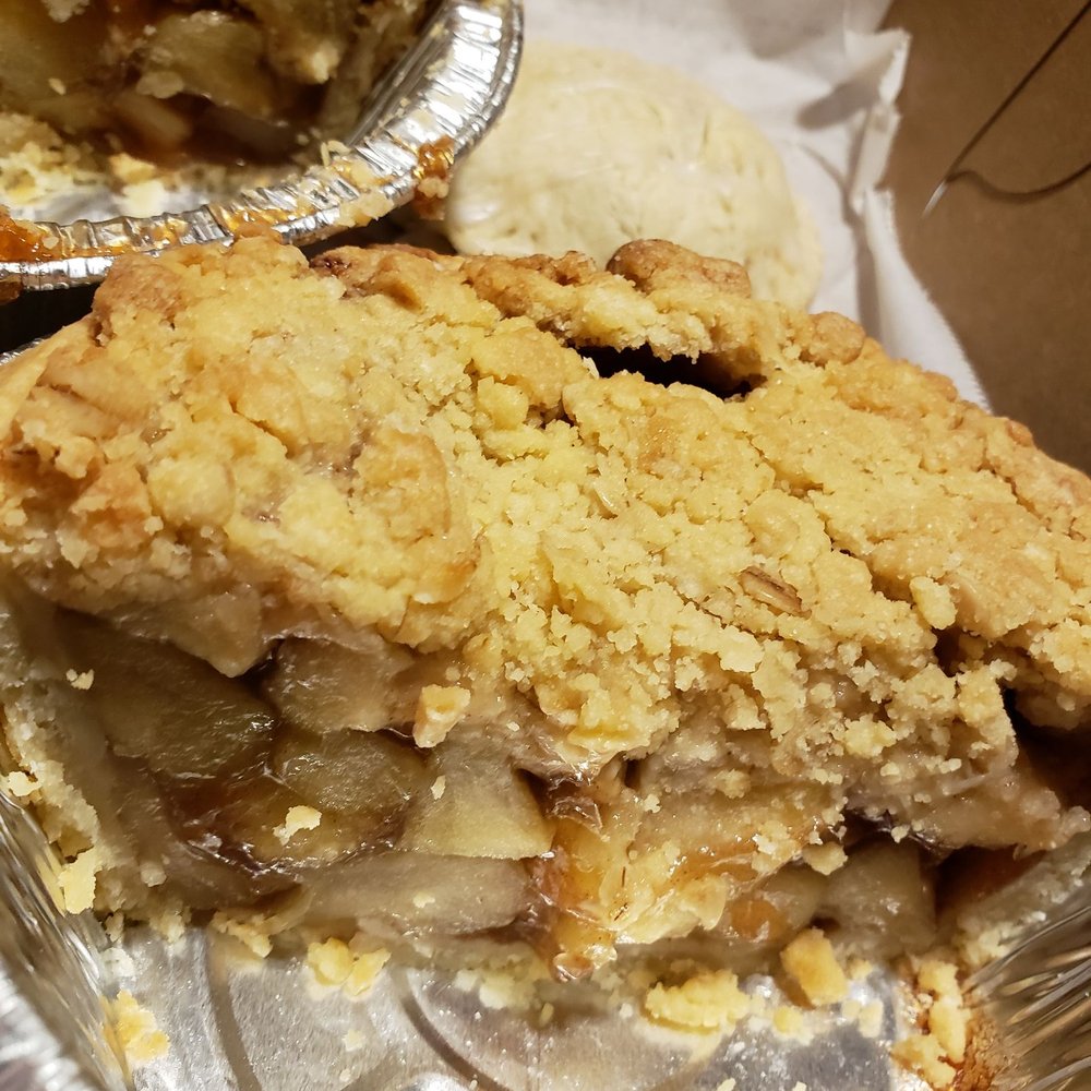 Half a small Dutch apple pie