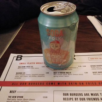 Byron - Root beer, £3.95 - Burgers Near Me - London, XGL