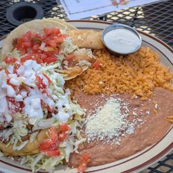 Antojitos Mexicanos - Sope and fish taco plate