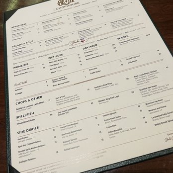 801 Chophouse - Menu - prices up everywhere you go - Steakhouses Near Me - Omaha, Nebraska