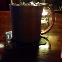 The famous Moscow Mule in a cold copper cup!