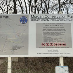 Morgan Conservation Park - Trail map at trailhead parking lot