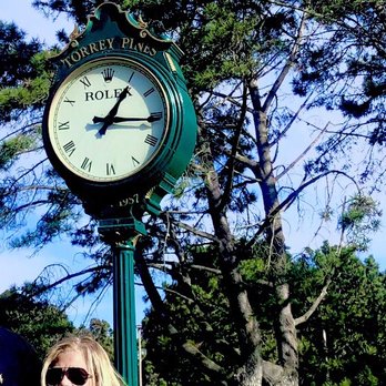 Torrey Pines Golf Course - One of many Rolex clock posts and they're All calibrated! - Golf Near Me - La Jolla, California Torrey Pines Golf Course - One of many Rolex clock posts and they're All calibrated! - Golf Near Me - La Jolla, California