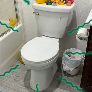 Allstate Service Group - You can see the stink lines radiating from the old toilet. - Plumbing Near Me - Las Vegas, Nevada