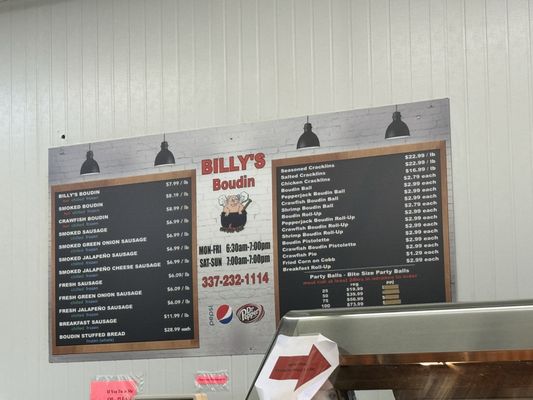 Menu photo 5 Billy's Boudin & Cracklins Scott, LA