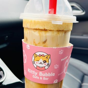 Kitty Bubble Cafe & Bar - Brown Toe Bean Boba Milk Tea - even the cups are catty :) - Cafes Near Me - Columbus, Ohio Kitty Bubble Cafe & Bar - Brown Toe Bean Boba Milk Tea - even the cups are catty :) - Cafes Near Me - Columbus, Ohio