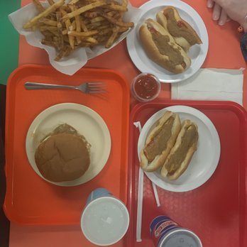 Coney Island Lunch - A sundowner, some Coney Island Hot Dogs and a basket of fries. - Hot Dogs Near Me - Johnstown, Pennsylvania