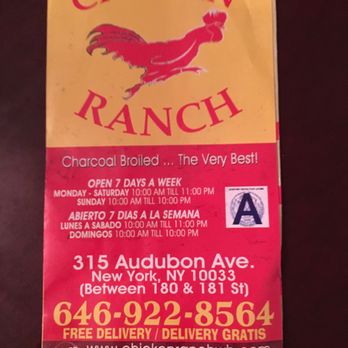 Chicken Ranch - Menu! - Spanish Near Me - New York, New York