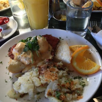 Plums Cafe - eggs Benedict! - Breakfast & Brunch Near Me - Costa Mesa, California