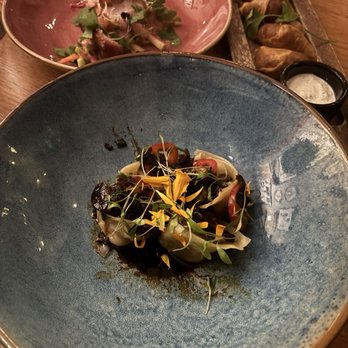 Traveler's Table - Shiitake Edamame Dumplings Plate - Tapas/Small Plates Near Me - Houston, Texas