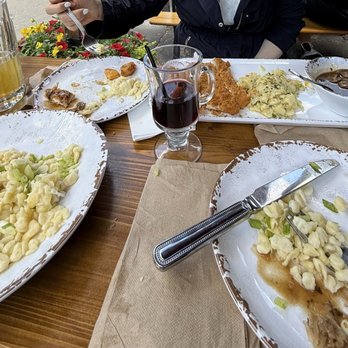 Andreas Keller German Restaurant - Spaetzle, snitzle, mushroom gravy - German Near Me - Leavenworth, Washington