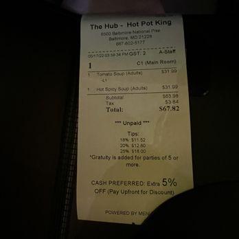 Hot Pot King - I paid a total of $80. In exchange for diarrhea - Hot Pot Near Me - Catonsville, Maryland Hot Pot King - I paid a total of $80. In exchange for diarrhea - Hot Pot Near Me - Catonsville, Maryland