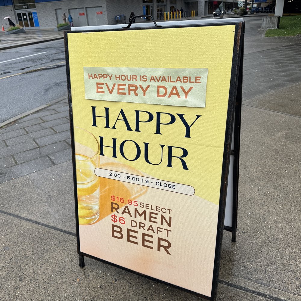 ZUBU - Happy hour sandwich board~ (April 2025) - Ramen Near Me - Burnaby, British Columbia ZUBU - Happy hour sandwich board~ (April 2025) - Ramen Near Me - Burnaby, British Columbia