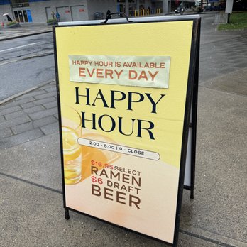 ZUBU - Happy hour sandwich board~ (April 2025) - Ramen Near Me - Burnaby, British Columbia ZUBU - Happy hour sandwich board~ (April 2025) - Ramen Near Me - Burnaby, British Columbia