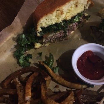 Boss Tapas Burger & Brew - Swagyu burger. Remembered half way through this delicious burger to take a picture :) - Burgers Near Me - Hialeah, Florida