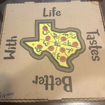 The Red Brick Tavern - Cute pizza box! - Breakfast & Brunch Near Me - Conroe, Texas