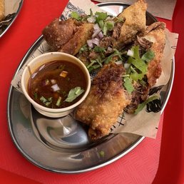 Birria egg rolls
