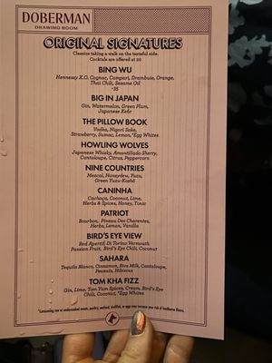 Menu photo 2 Doberman Drawing Room Las Vegas, NV