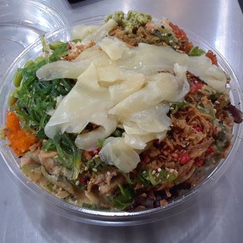 Poke Dot - Opened full poke bowl - Seafood Near Me - Claremont, California