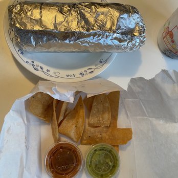 Montecristo Taqueria - Chicken mole burrito with chips and salsa included - Mexican Near Me - Berkeley, California