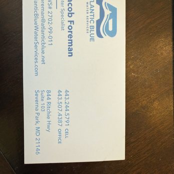 Atlantic Blue Water Services - Water Purification Services Near Me - Westminster, Maryland