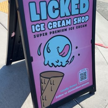 Licked - Outside - Ice Cream & Frozen Yogurt Near Me - Sacramento, California