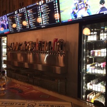 Pies & Pints - The tap bar, with menu and remaining level indicators - Pizza Near Me - Birmingham, Alabama Pies & Pints - The tap bar, with menu and remaining level indicators - Pizza Near Me - Birmingham, Alabama