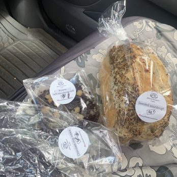 Breadbasket and more - Cookie bag, i inhaled cookie.  ;-) brownie and sourdough seeded bread! - Desserts Near Me - Captain Cook, Hawaii