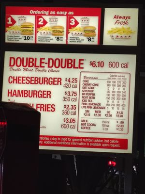 Menu photo 2 In-N-Out Burger Torrance, CA Menu photo 2 In-N-Out Burger Torrance, CA