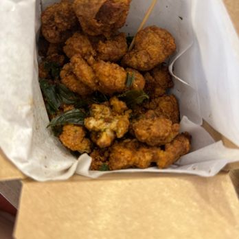 Cha2Cha - Popcorn chicken was a little mushy. The piece in the photo is from me poking it with the stick they gave you, it just fell apart( gross) - Bubble Tea Near Me - Anaheim, California Cha2Cha - Popcorn chicken was a little mushy. The piece in the photo is from me poking it with the stick they gave you, it just fell apart( gross) - Bubble Tea Near Me - Anaheim, California