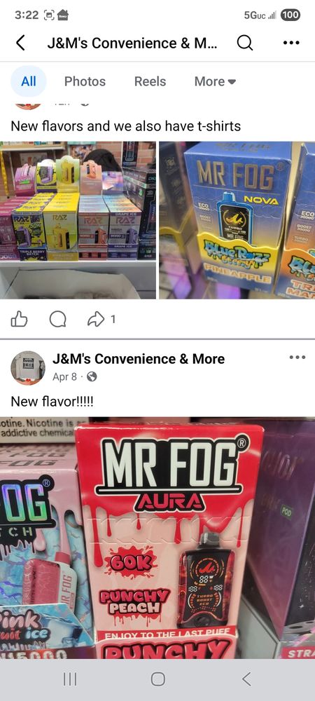 Food from J & M's Convenience & More