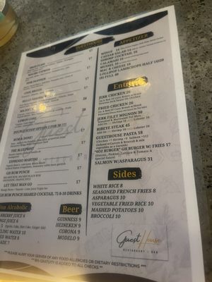 Menu photo 2 GuestHouse Restaurant & Bar Brooklyn, NY
