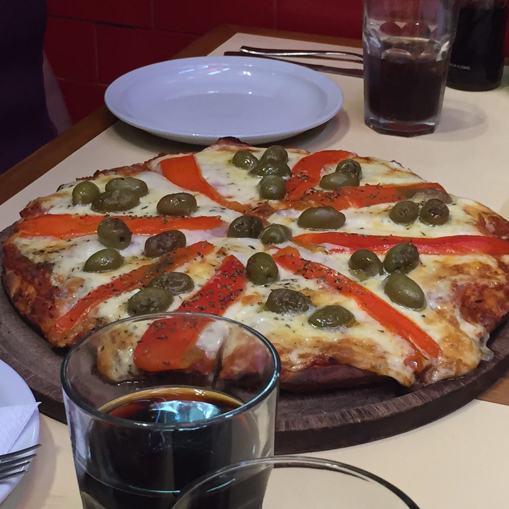 Güerrín - Olive, Ham & Red Pepper - Pizza Near Me - Buenos Aires, C Güerrín - Olive, Ham & Red Pepper - Pizza Near Me - Buenos Aires, C