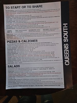 Menu photo 2 Queens South Bar and Grill Waxhaw, NC Menu photo 2 Queens South Bar and Grill Waxhaw, NC