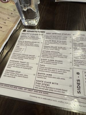 Menu photo 4 Azara Kitchen New York, NY