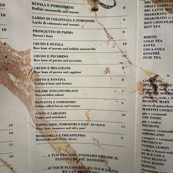 The Tower House - Wine & Sandwiches - menu from November 2024 - Coffee & Tea Near Me - Pisa, PI
