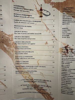 Menu photo 2 The Tower House - Wine & Sandwiches Pisa, PI