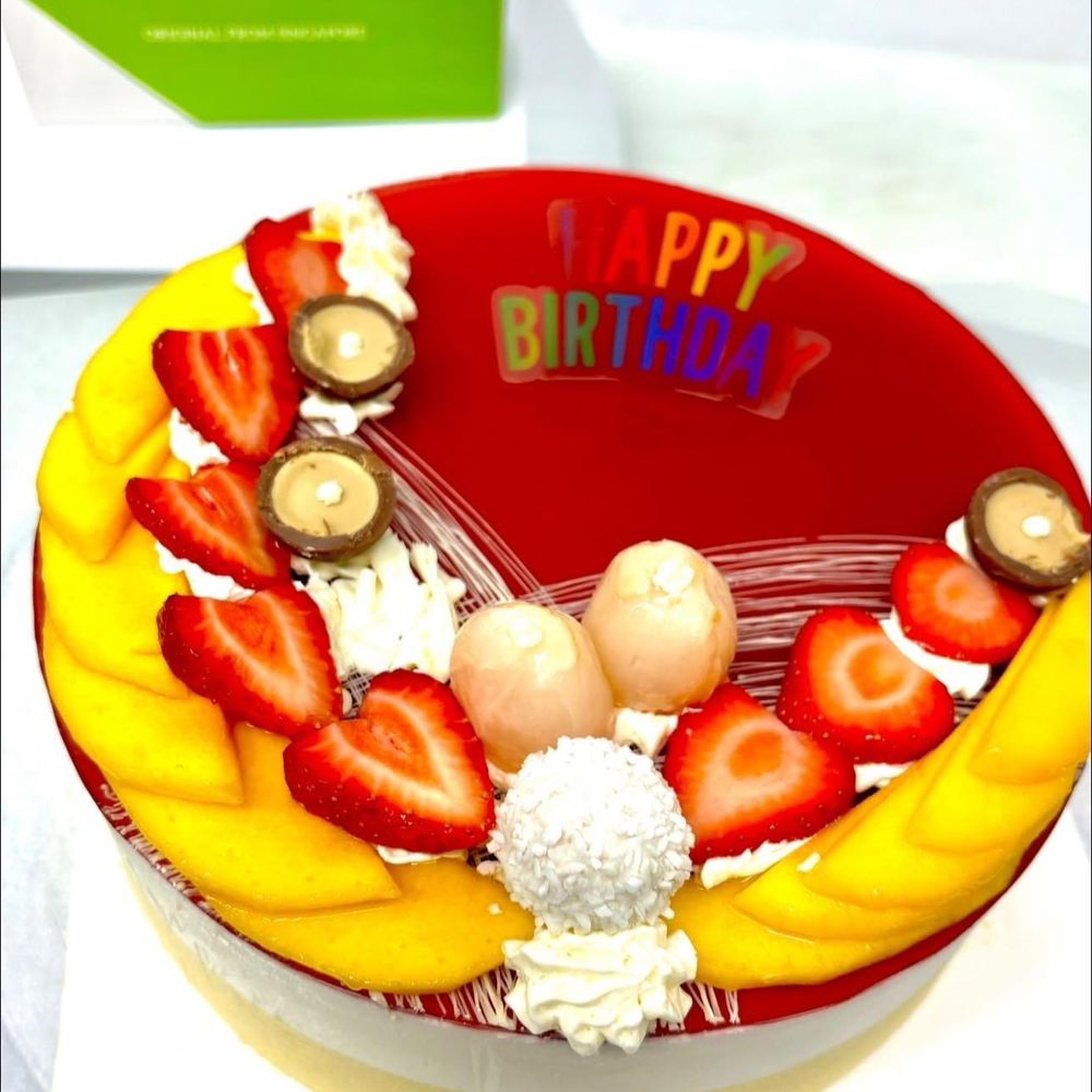Vietlicious - Mango Cheese Mousse Birthday Cake with fruits - Bakeries Near Me - Calgary, Alberta Vietlicious - Mango Cheese Mousse Birthday Cake with fruits - Bakeries Near Me - Calgary, Alberta