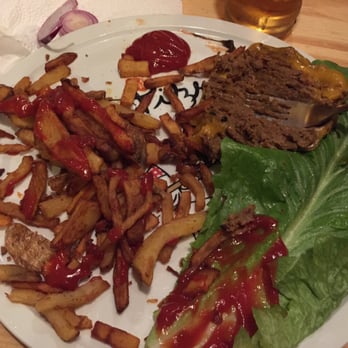 The Bird - showing a pic of my fork mashing the lentil burger (to show how mushy it was). - Burgers Near Me - Berlin, BE
