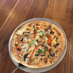 My personal chicken/Alfredo with bell peppers and mushrooms My personal chicken/Alfredo with bell peppers and mushrooms