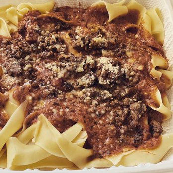 Walla Walla Pasta Factory - Pappardale with Pink Sauce and sausage. - Italian Near Me - Walla Walla, Washington