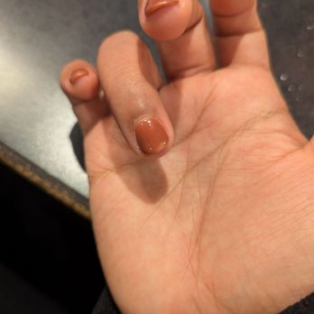 Lush Nail Bar - Nail is visible at the edge because the sns was filed down to the nail. It's been less than a day and there was a gel coating on top. - Nail Salons Near Me - Atlanta, Georgia Lush Nail Bar - Nail is visible at the edge because the sns was filed down to the nail. It's been less than a day and there was a gel coating on top. - Nail Salons Near Me - Atlanta, Georgia