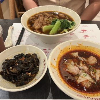 Mian - Spicy black fungus, hot and sour chaoshou, and pork intestine noodle - Noodles Near Me - Costa Mesa, California