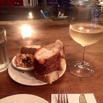 Supper - Bread, white beans in EVOO, and a view of the kitchen. - Italian Near Me - New York, New York