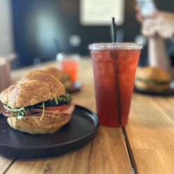 Rise Bakery and Cafe - Garden Sandwich & kiwi pomegranate Red Bull