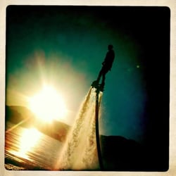 Gorge Flyboard - Flyboarding at sunset in the Columbia Gorge